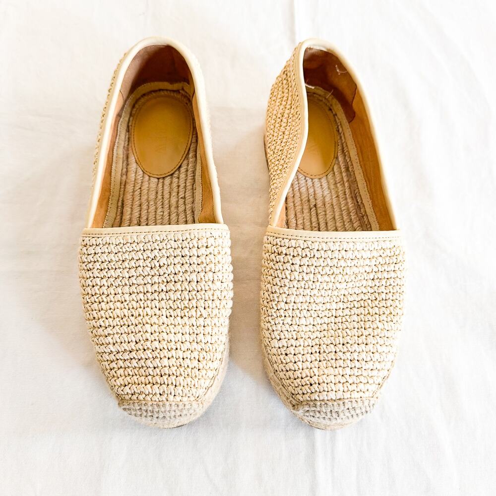 J. Crew Factory Natural Woven Espadrilles